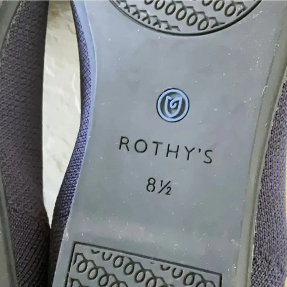 Rothy’s Authentic Pisces Zodiac Marine Blue Rounded Flats Size 8 1/2 - Picture 6 of 9